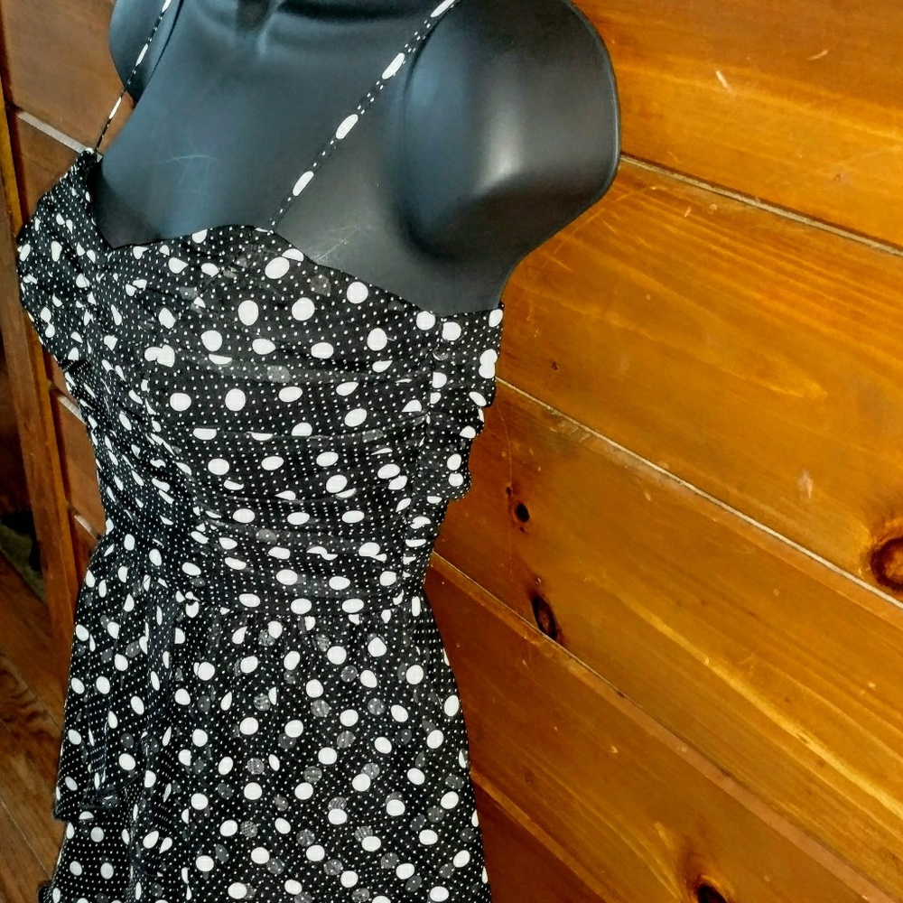 American Rags Cie polka dot cocktail dress